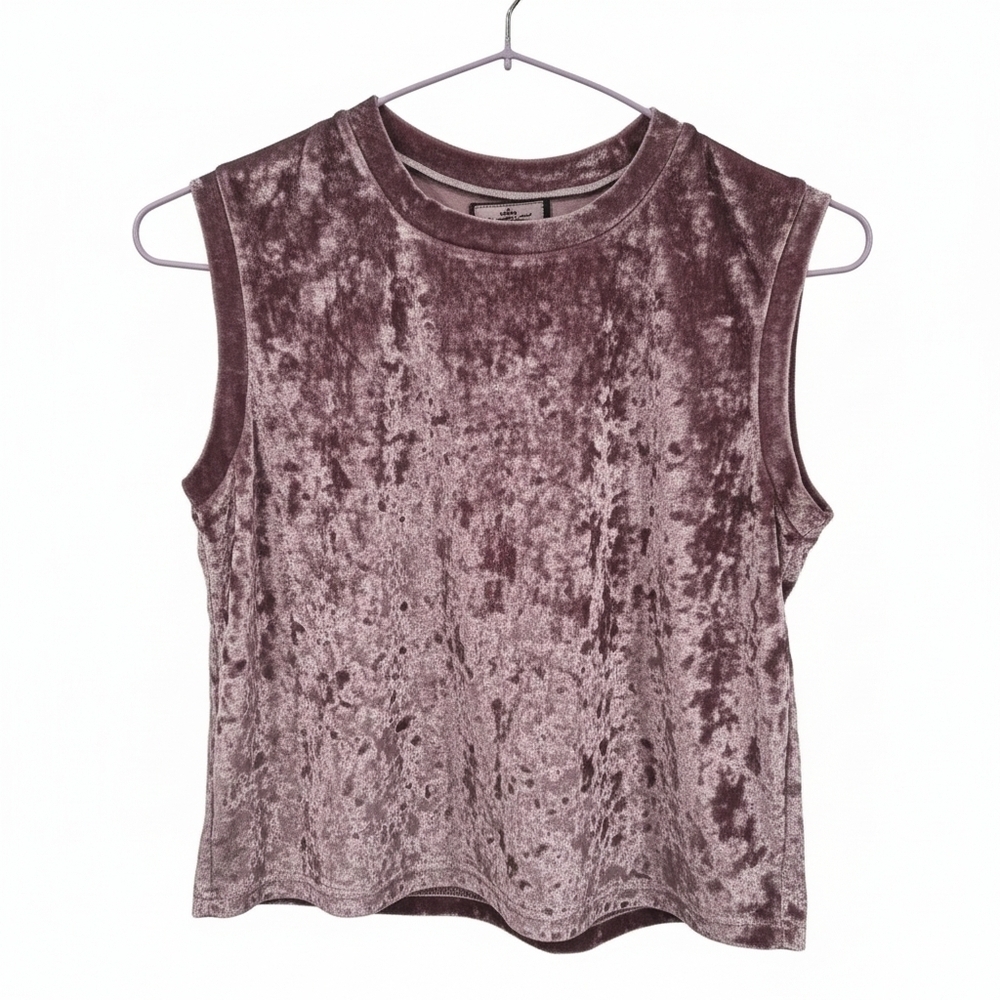 Juicy Couture Velour Pink Sleeveless Crop Top